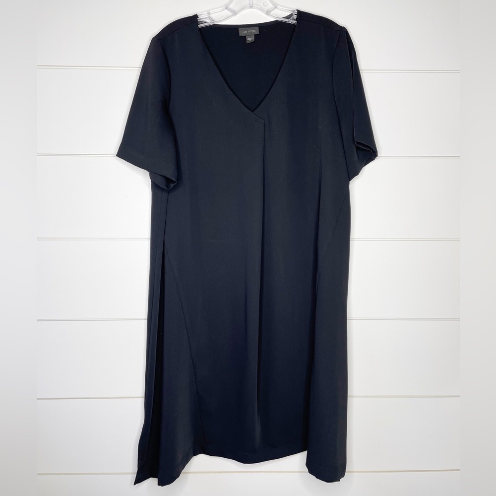 J. Jill Wearever Collection Black Relaxed Short Sleeve Dress Women’s Size Small